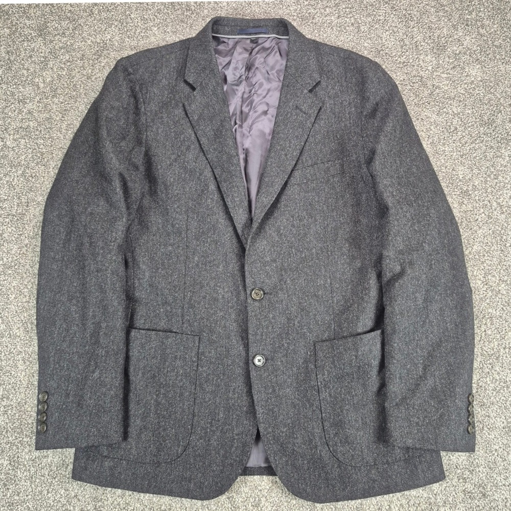 J.Crew Ludlow Slim Fit Unstructured Blazer Mens 41R Moon British Wool Charcoal